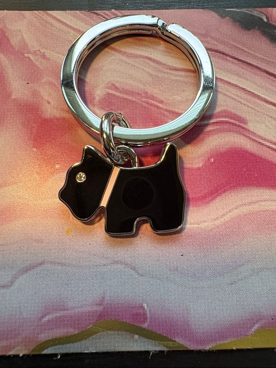 Coach Accessories - Coach Black Scottie Dog Enamel Key Ring